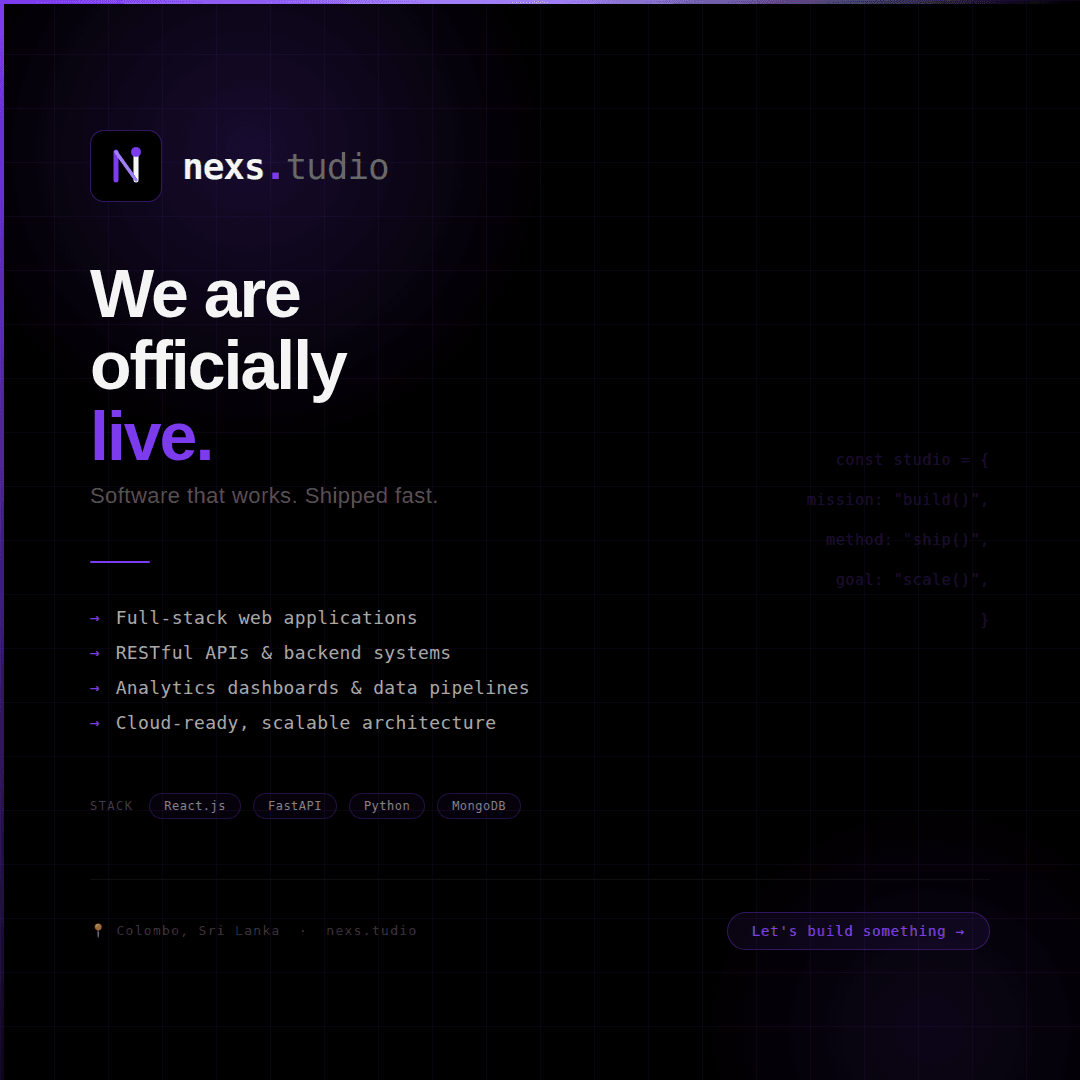 nexs.tudio launch visual
